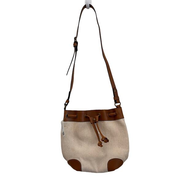 Urban Outfitters Purse Shoulder Bag Mini Canvas Vegan Leather - Picture 1 of 13